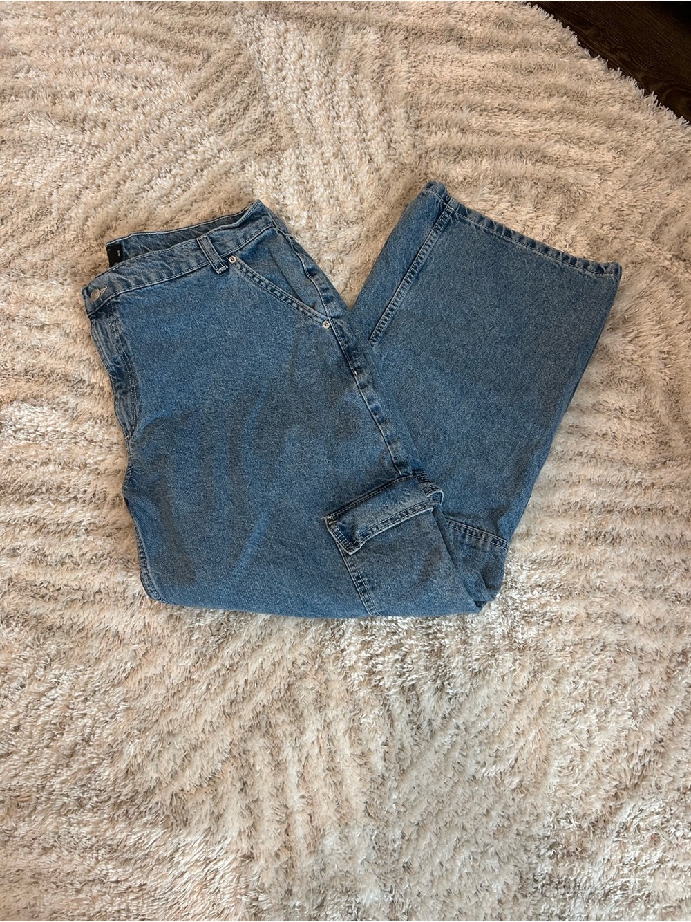 ASOS Light Blue Cargo Boyfriend Jeans